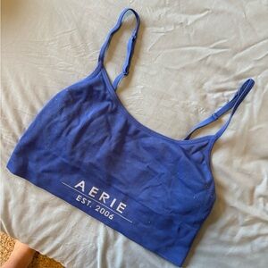 Aerie Superchill Ribbed Blue Bralette